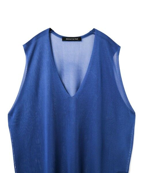 mizuiro ind / ミズイロインド ベスト | mizuiro ind シアー深Vネックベスト | 詳細2