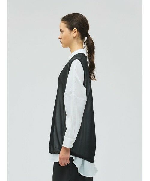 mizuiro ind / ミズイロインド ベスト | mizuiro ind シアー深Vネックベスト | 詳細9