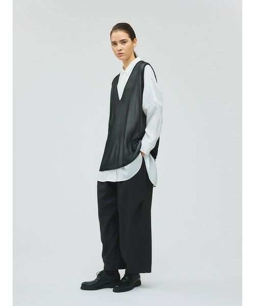 mizuiro ind / ミズイロインド ベスト | mizuiro ind シアー深Vネックベスト | 詳細12