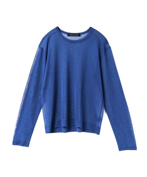mizuiro ind / ミズイロインド ニット・セーター | mizuiro ind シアークルーネックプルオーバー（ブルー(color31)）