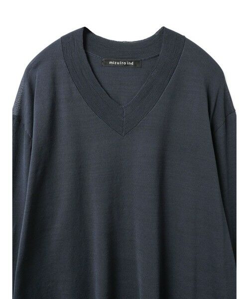 mizuiro ind / ミズイロインド ニット・セーター | mizuiro ind Vネックワイドプルオーバー | 詳細2