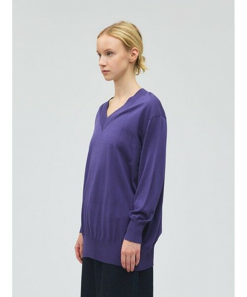 mizuiro ind / ミズイロインド ニット・セーター | mizuiro ind Vネックワイドプルオーバー | 詳細9