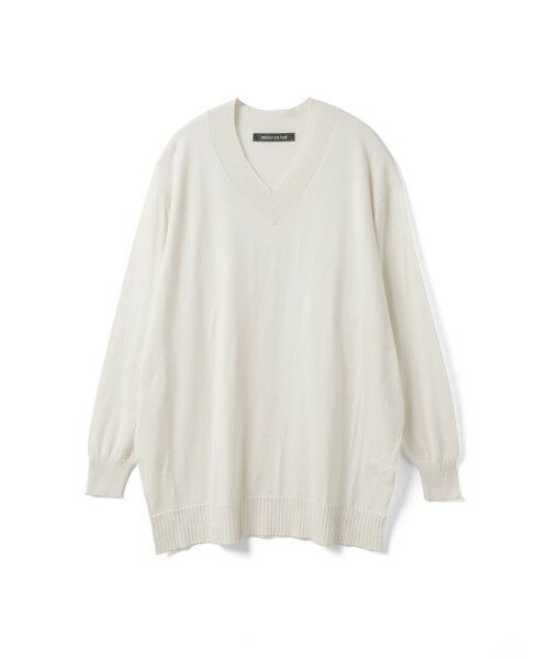 mizuiro ind / ミズイロインド ニット・セーター | mizuiro ind Vネックワイドプルオーバー(アイボリー(color12))