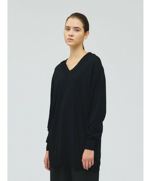 mizuiro ind / ミズイロインド ニット・セーター | mizuiro ind Vネックワイドプルオーバー | 詳細16