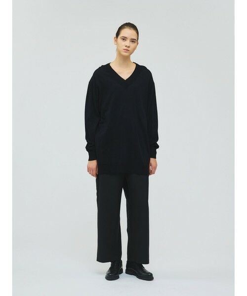 mizuiro ind / ミズイロインド ニット・セーター | mizuiro ind Vネックワイドプルオーバー | 詳細19