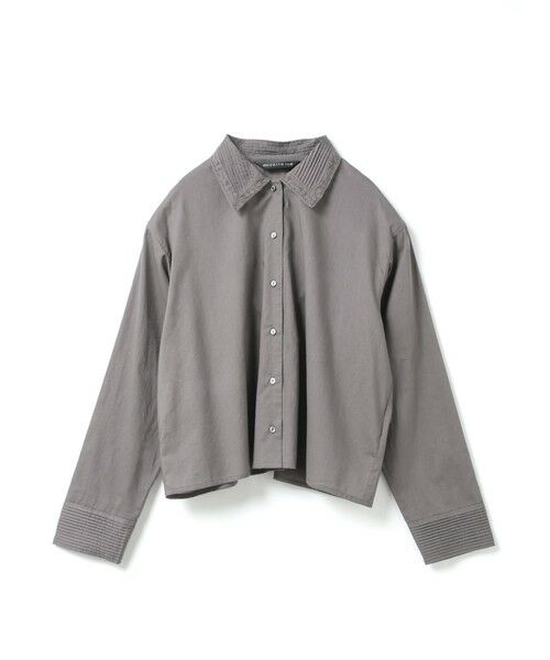mizuiro ind / ミズイロインド シャツ・ブラウス | mizuiro ind ピンタックカラーシャツ（チャコールグレー(color92)）