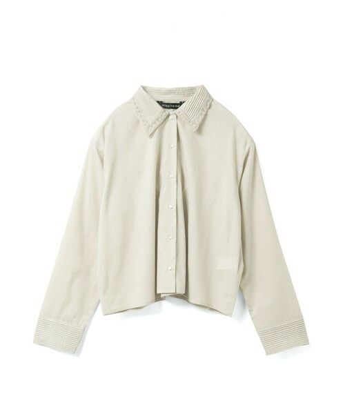 mizuiro ind / ミズイロインド シャツ・ブラウス | mizuiro ind ピンタックカラーシャツ（ベージュ(color20)）