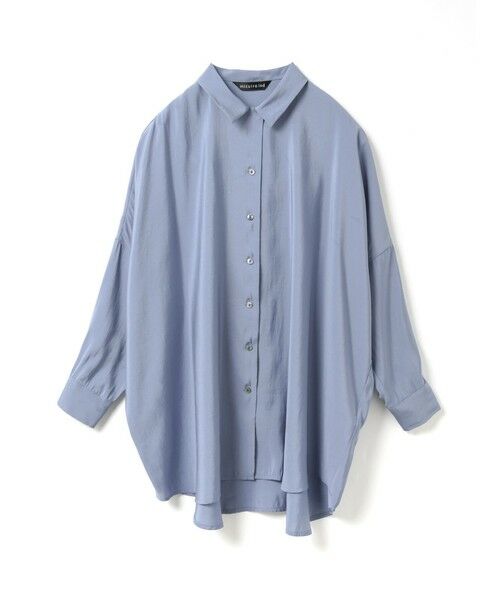 mizuiro ind / ミズイロインド シャツ・ブラウス | mizuiro ind ワイドチュニックシャツ（ブルー(color31)）
