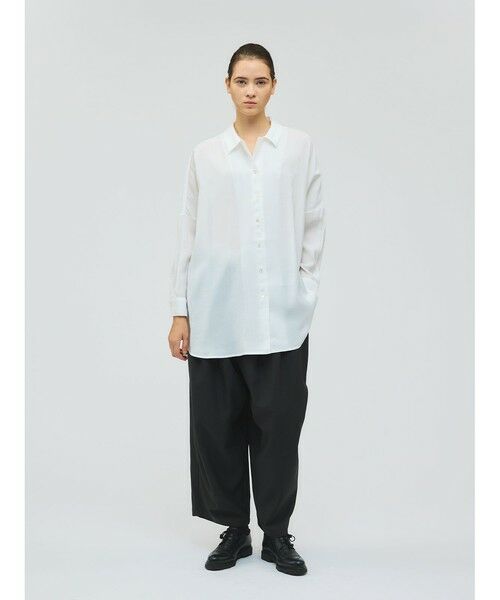 mizuiro ind / ミズイロインド シャツ・ブラウス | mizuiro ind ワイドチュニックシャツ | 詳細15