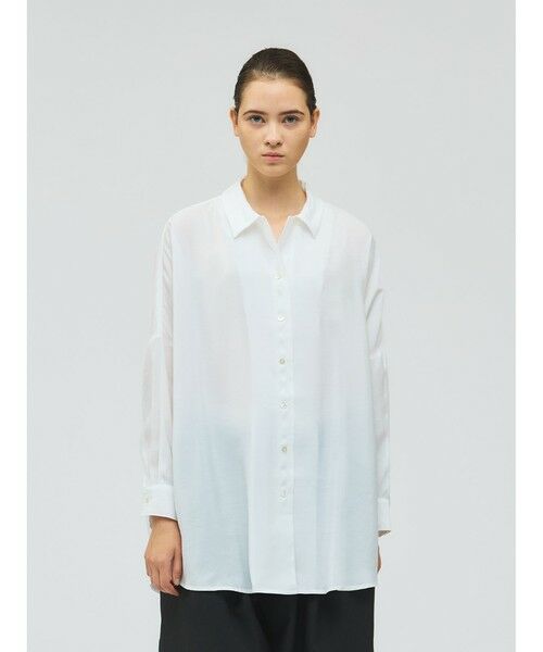 mizuiro ind / ミズイロインド シャツ・ブラウス | mizuiro ind ワイドチュニックシャツ（オフホワイト(color11)）