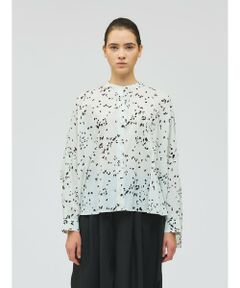 mizuiro ind / ミズイロインド シャツ・ブラウス | mizuiro ind プリントバックギャザーシャツ