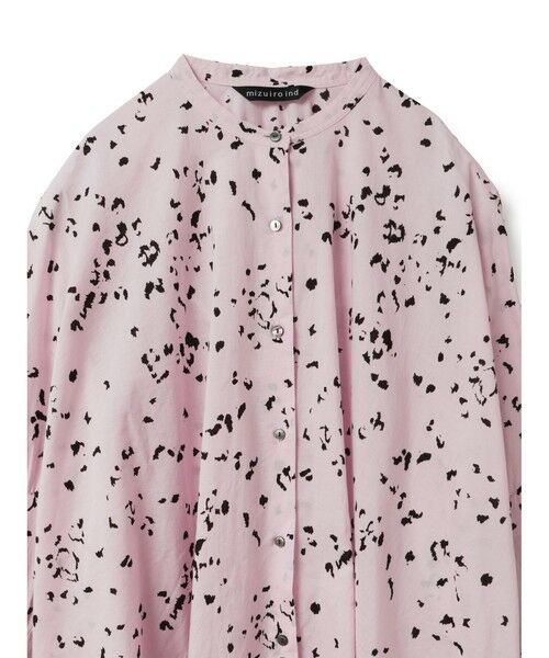 mizuiro ind / ミズイロインド シャツ・ブラウス | mizuiro ind プリントバックギャザーシャツ | 詳細3