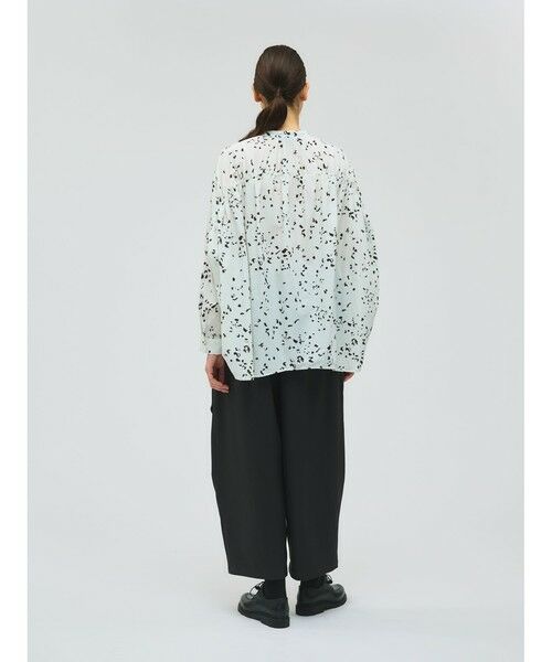 mizuiro ind / ミズイロインド シャツ・ブラウス | mizuiro ind プリントバックギャザーシャツ | 詳細17