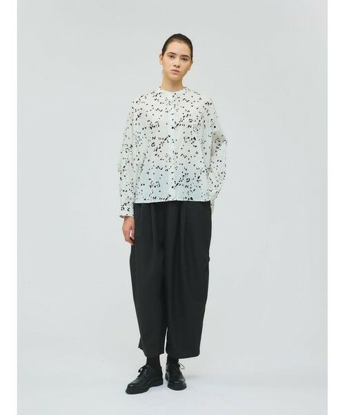 mizuiro ind / ミズイロインド シャツ・ブラウス | mizuiro ind プリントバックギャザーシャツ | 詳細14