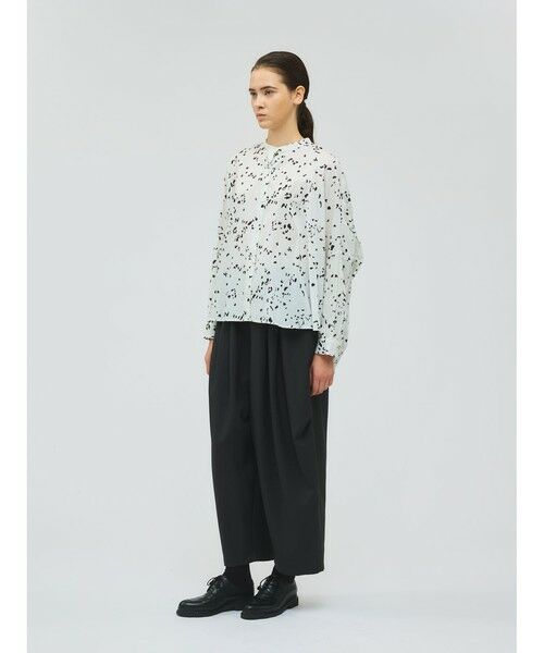 mizuiro ind / ミズイロインド シャツ・ブラウス | mizuiro ind プリントバックギャザーシャツ | 詳細15