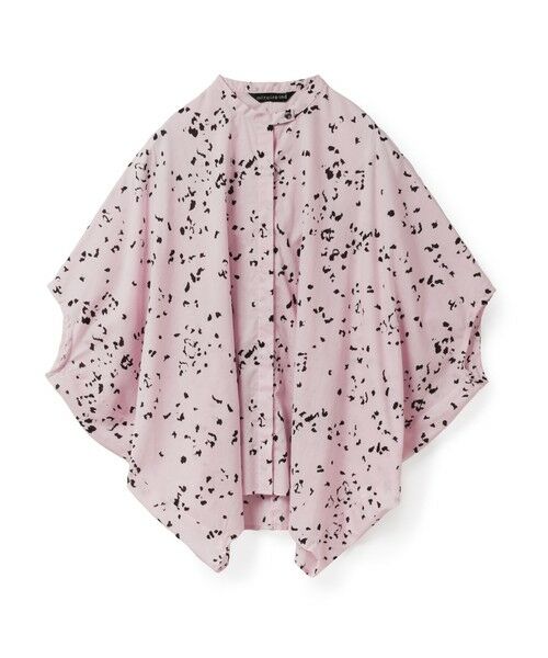 mizuiro ind / ミズイロインド シャツ・ブラウス | mizuiro ind プリントスタンドカラーコクーンシャツ（ピンク(color41)）