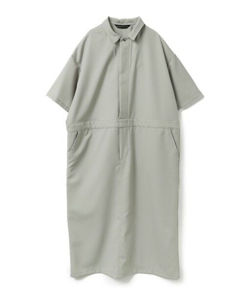 mizuiro ind / ミズイロインド ロング・マキシ丈ワンピース | mizuiro ind ペインターライクワンピース（ライトグレー(color90)）