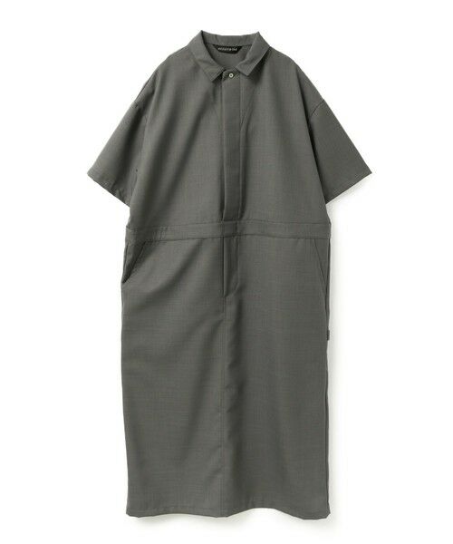 mizuiro ind / ミズイロインド ロング・マキシ丈ワンピース | mizuiro ind ペインターライクワンピース（グレー(color91)）