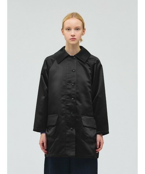 mizuiro ind / ミズイロインド その他アウター | mizuiro ind サテンドルマンコート（ブラック(color99)）