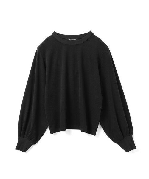 mizuiro ind / ミズイロインド カットソー | mizuiro ind ヘアリーパフスリーブロングTシャツ（ブラック(color99)）