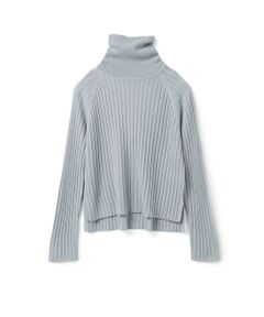 mizuiro ind / ミズイロインド ニット・セーター | mizuiro ind ワイドリブハイネックプルオーバー
