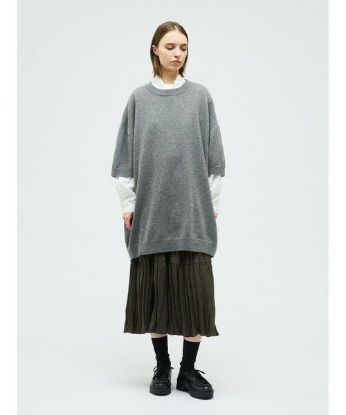 mizuiro ind / ミズイロインド ニット・セーター | mizuiro ind クルーネックワイドチュニック | 詳細11