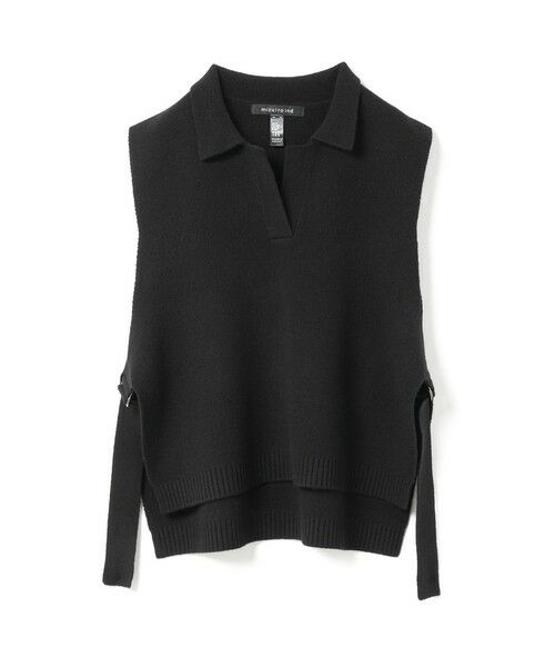 mizuiro ind / ミズイロインド ベスト | mizuiro ind スキッパーニットベスト（ブラック(color99)）