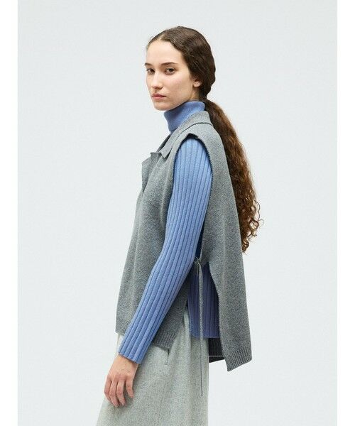 mizuiro ind / ミズイロインド ベスト | mizuiro ind スキッパーニットベスト | 詳細5