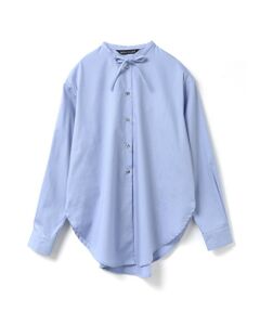mizuiro ind / ミズイロインド シャツ・ブラウス | mizuiro ind リボンタイロングシャツ