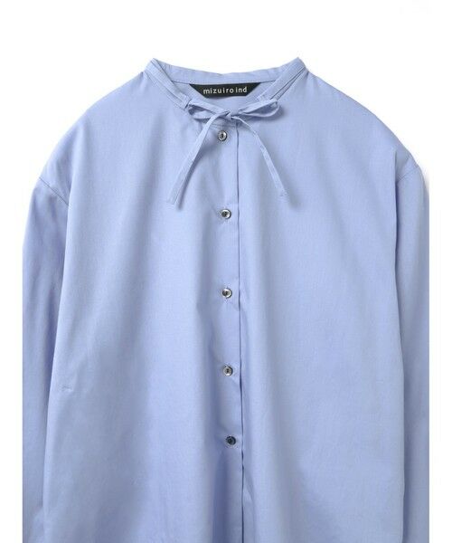 mizuiro ind / ミズイロインド シャツ・ブラウス | mizuiro ind リボンタイロングシャツ | 詳細2