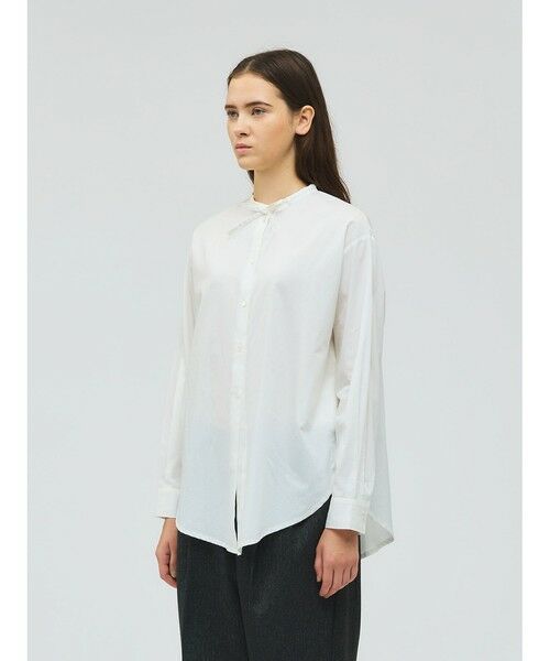 mizuiro ind / ミズイロインド シャツ・ブラウス | mizuiro ind リボンタイロングシャツ | 詳細11