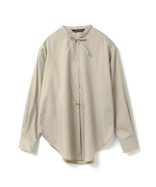 mizuiro ind / ミズイロインド シャツ・ブラウス | mizuiro ind リボンタイロングシャツ（ベージュ(color20)）