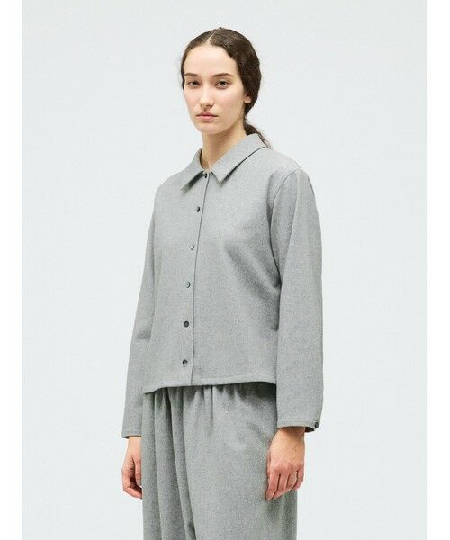 mizuiro ind / ミズイロインド シャツ・ブラウス | mizuiro ind ウールブレンドベーシックシャツ | 詳細9