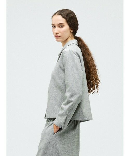 mizuiro ind / ミズイロインド シャツ・ブラウス | mizuiro ind ウールブレンドベーシックシャツ | 詳細10
