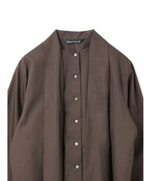 mizuiro ind / ミズイロインド シャツ・ブラウス | mizuiro ind ロングタイカラーシャツ | 詳細2