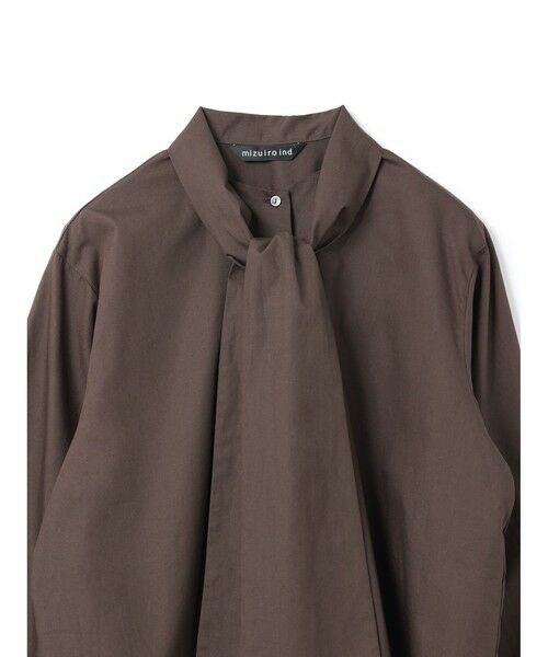 mizuiro ind / ミズイロインド シャツ・ブラウス | mizuiro ind ロングタイカラーシャツ | 詳細3
