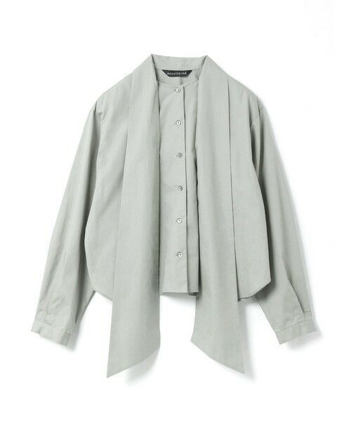 mizuiro ind / ミズイロインド シャツ・ブラウス | mizuiro ind ロングタイカラーシャツ（グレー(color91)）