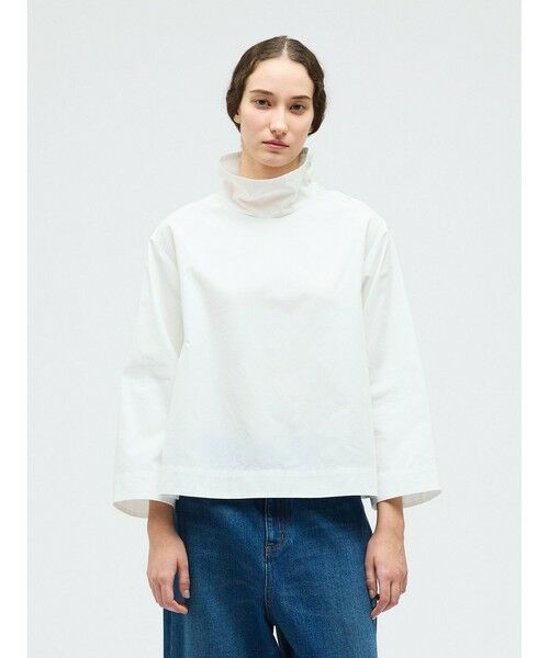 mizuiro ind / ミズイロインド シャツ・ブラウス | mizuiro ind ハイネックシャツ（オフホワイト(color11)）