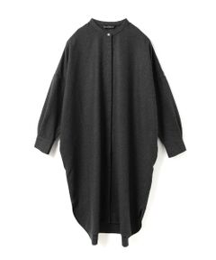 mizuiro ind / ミズイロインド ドレス | mizuiro ind ウールブレンドスタンドカラーシャツワンピース