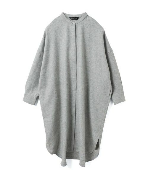 mizuiro ind / ミズイロインド ドレス | mizuiro ind ウールブレンドスタンドカラーシャツワンピース | 詳細3