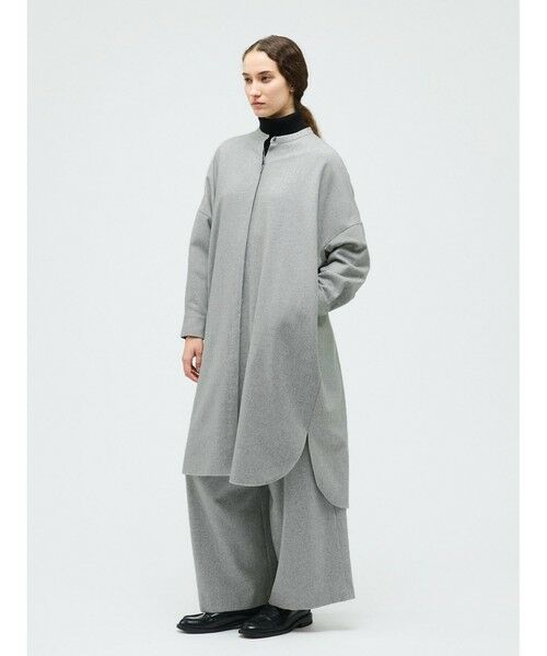 mizuiro ind / ミズイロインド ドレス | mizuiro ind ウールブレンドスタンドカラーシャツワンピース | 詳細9