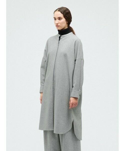 mizuiro ind / ミズイロインド ドレス | mizuiro ind ウールブレンドスタンドカラーシャツワンピース | 詳細5