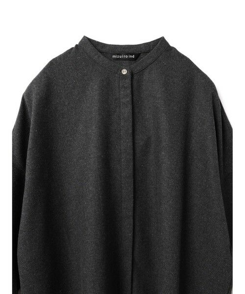 mizuiro ind / ミズイロインド ドレス | mizuiro ind ウールブレンドスタンドカラーシャツワンピース | 詳細14
