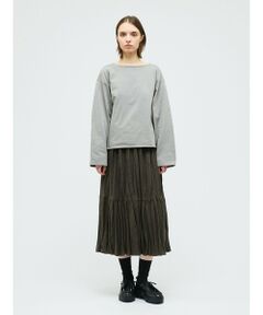 mizuiro ind / ミズイロインド ミニ・ひざ丈スカート | mizuiro ind ウールブレンドティアードワッシャースカート