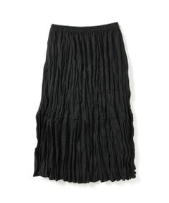 mizuiro ind / ミズイロインド ミニ・ひざ丈スカート | mizuiro ind ウールブレンドティアードワッシャースカート