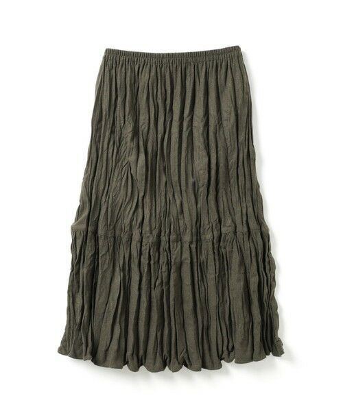 mizuiro ind / ミズイロインド ミニ・ひざ丈スカート | mizuiro ind ウールブレンドティアードワッシャースカート | 詳細1