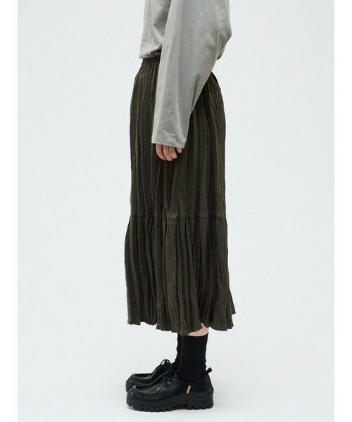 mizuiro ind / ミズイロインド ミニ・ひざ丈スカート | mizuiro ind ウールブレンドティアードワッシャースカート | 詳細9