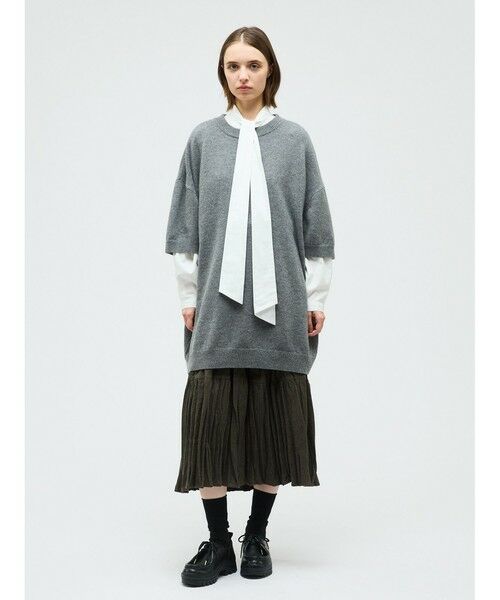 mizuiro ind / ミズイロインド ミニ・ひざ丈スカート | mizuiro ind ウールブレンドティアードワッシャースカート | 詳細13