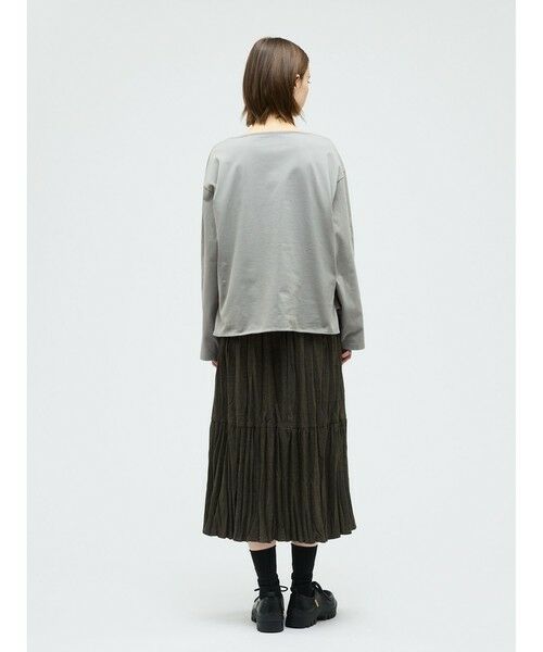 mizuiro ind / ミズイロインド ミニ・ひざ丈スカート | mizuiro ind ウールブレンドティアードワッシャースカート | 詳細5