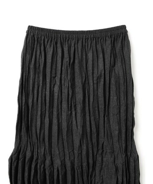 mizuiro ind / ミズイロインド ミニ・ひざ丈スカート | mizuiro ind ウールブレンドティアードワッシャースカート | 詳細17